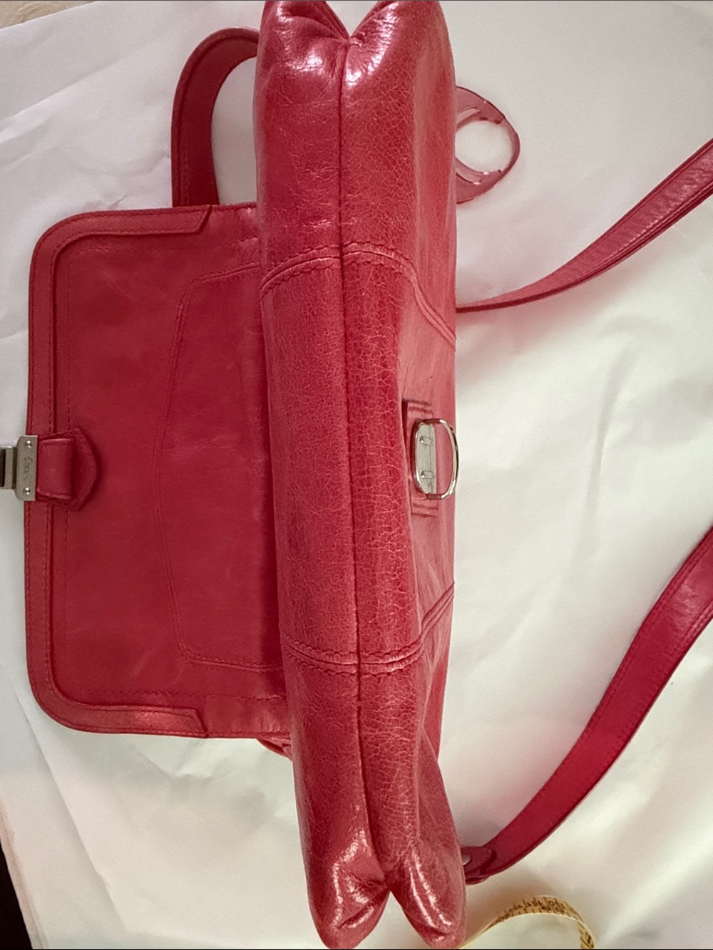 Coach Layla 18160- Camelia Leather- Crossbody or Shoulder Bag w Silver Hardware - Picture 7 of 10